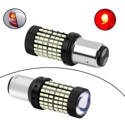 LED лампа 1157 BAY15D P21, 144 SMD 2814, белый свет, 1600 лм, 12В, алюминиевый корпус
