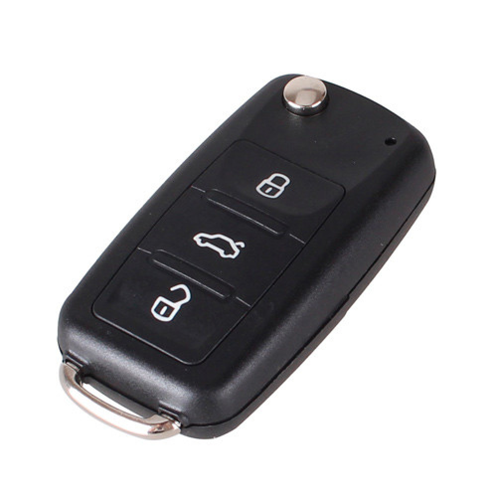 Выкидной ключ корпус Volkswagen Golf Jetta Polo Tiguan HU66 3 кнопки без чипа и платы