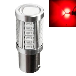 LED лампа 1156 BA15S P21W для авто с 33 SMD 5630 красного свечения в стоп-сигнал и габаритные огни