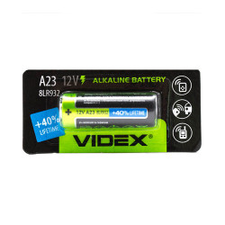 Батарейка Videx A23 12V 23A MS21 8LR932 алкалиновая 12В для пультов сигнализаций и электроники