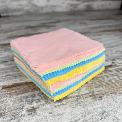 Салфетки из микрофибры для оптики и экранов 100 шт, 11.5×11.5 см, яркие цвета