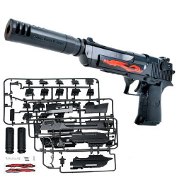 Детський конструктор пистолет на пульках Desert Eagle, игрушечний набор с глушителем DIY
