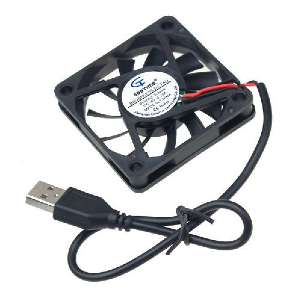 USB вентилятор Gdstime GDT6010S 60×60×11 мм 5В — кулер для охлаждения электроники, ПК и устройств
