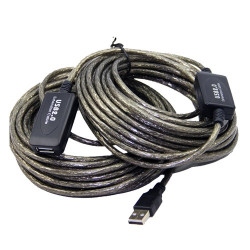 USB 2.0 удлинитель активный репитер 20 м, кабель AM-AF для компьютера и периферии