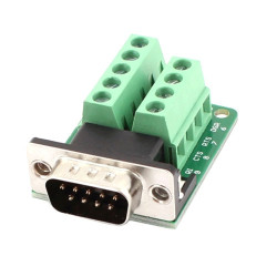 Переходник RS232 DB9 COM-порт папа вилка на клеммники 9pin адаптер для подключения проводов