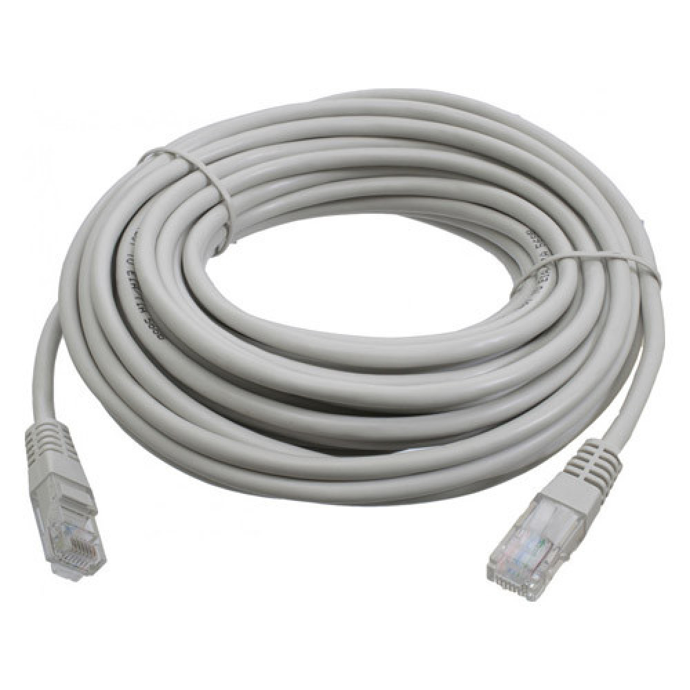 Патч-корд RJ45 9 м, сетевой кабель UTP Cat5e 8P8C LAN, интернет кабель для компьютера і роутера, белий