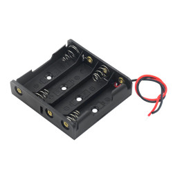 Отсек для батареек AA 4×1.5В (6В), бокс с проводами, держатель для Arduino і електроники
