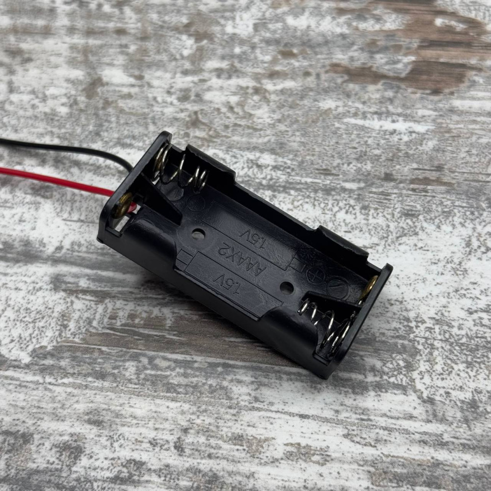Бокс для батареек 2×AAA с проводами, пластиковый держатель 3В для Arduino и DIY-проектов