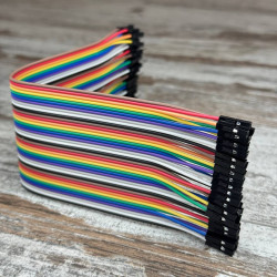 Dupont кабель папа-мама 20 см, набор 40 шт для Arduino, макетних плат і електронних модулей