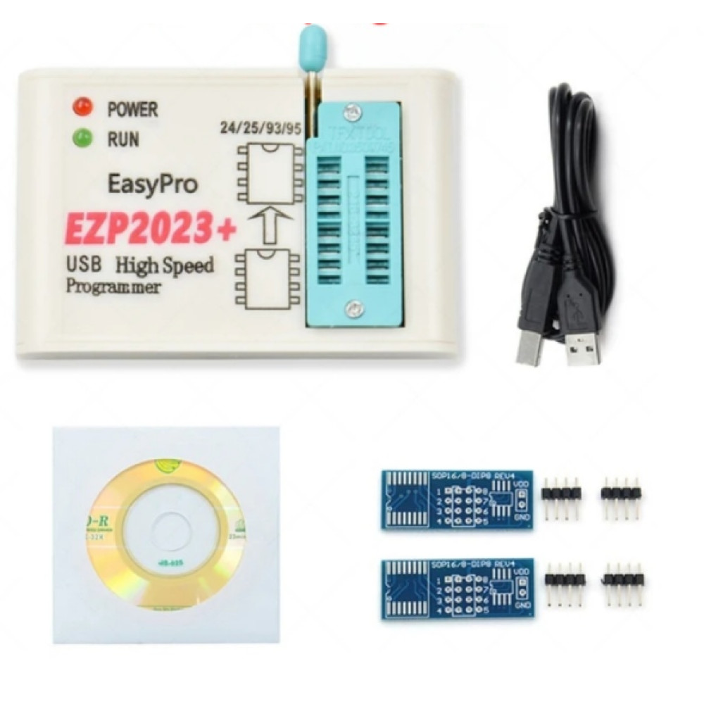 USB-программатор EZP2023+ для микросхем EEPROM 24/25/93/95 и FLASH 25 серии, высокоскоростной