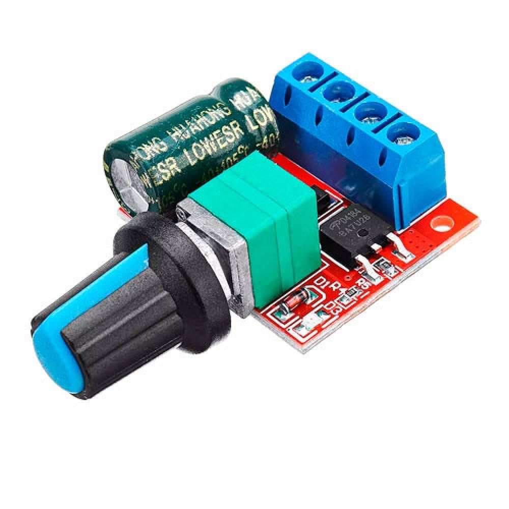 Контроллер оборотов двигателя постоянного тока ШИМ 4.5-35В 5А Mini PWM регулировка 0-100%