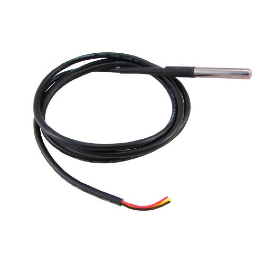 Датчик температури DS18B20 з кабелем довжиною 1 метр ідеально підходить для проєктів з Arduino, ESP та іншими