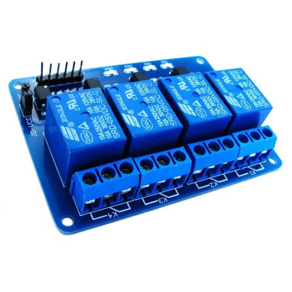 4-канальный модуль реле 5В надежное управление нагрузкой для Arduino, PIC, AVR и ARM