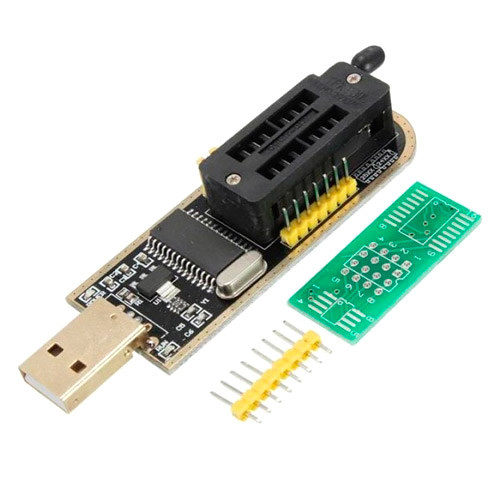 USB мини программатор CH341A 24 25 FLASH EEPROM для микросхем SPI I2C универсальний