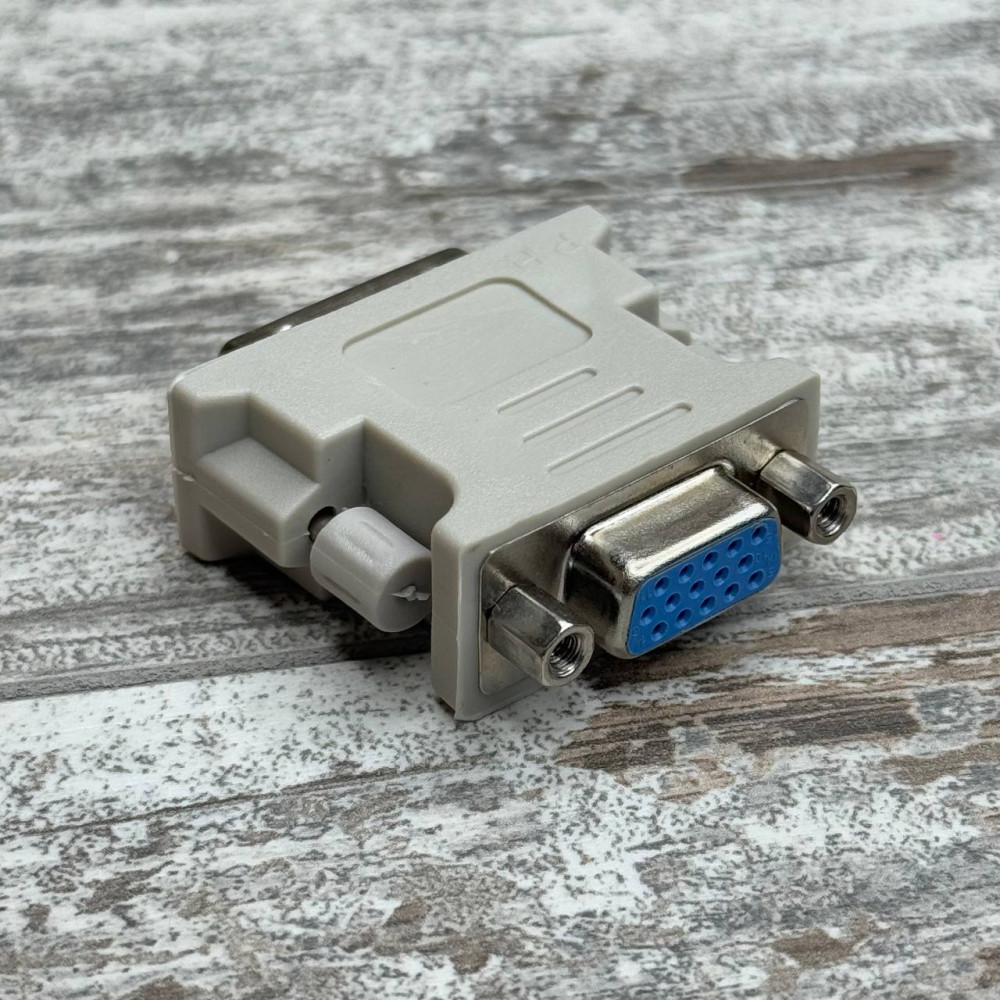 Адаптер DVI-I (24+5) – VGA, папа-мама, переходник для подключения VGA монитора к DVI-I видеокарте