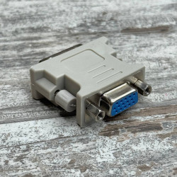 Адаптер DVI-I (24+5) – VGA, папа-мама, перехідник для подключения VGA монитора к DVI-I видеокарте