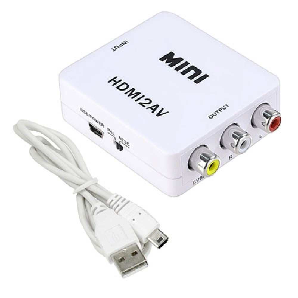 Конвертер HDMI AV позволяет подключить современный источник сигнала с HDMI-выходом к устройствам разъемами RCA