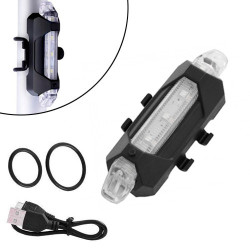 Фонарь велосипедний задний USB, аккумуляторний, белий і красний свет, велофонарь