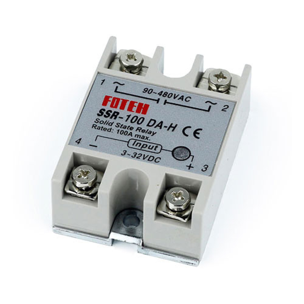 Однофазное твердотельное реле SSR-100DA-H 100A DC-AC современное устройство для бесконтактного переключения