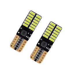 Светодиодна лампа T10 W5W лампа в автомобиль 2шт 24 SMD 4014 с обманкой Canbus белий