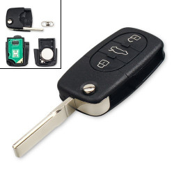 Ключ зажигания Audi с чипом ID48 4D0837231A, 3 кнопки, HU66, для A3 A4 A6 A8 RS4
