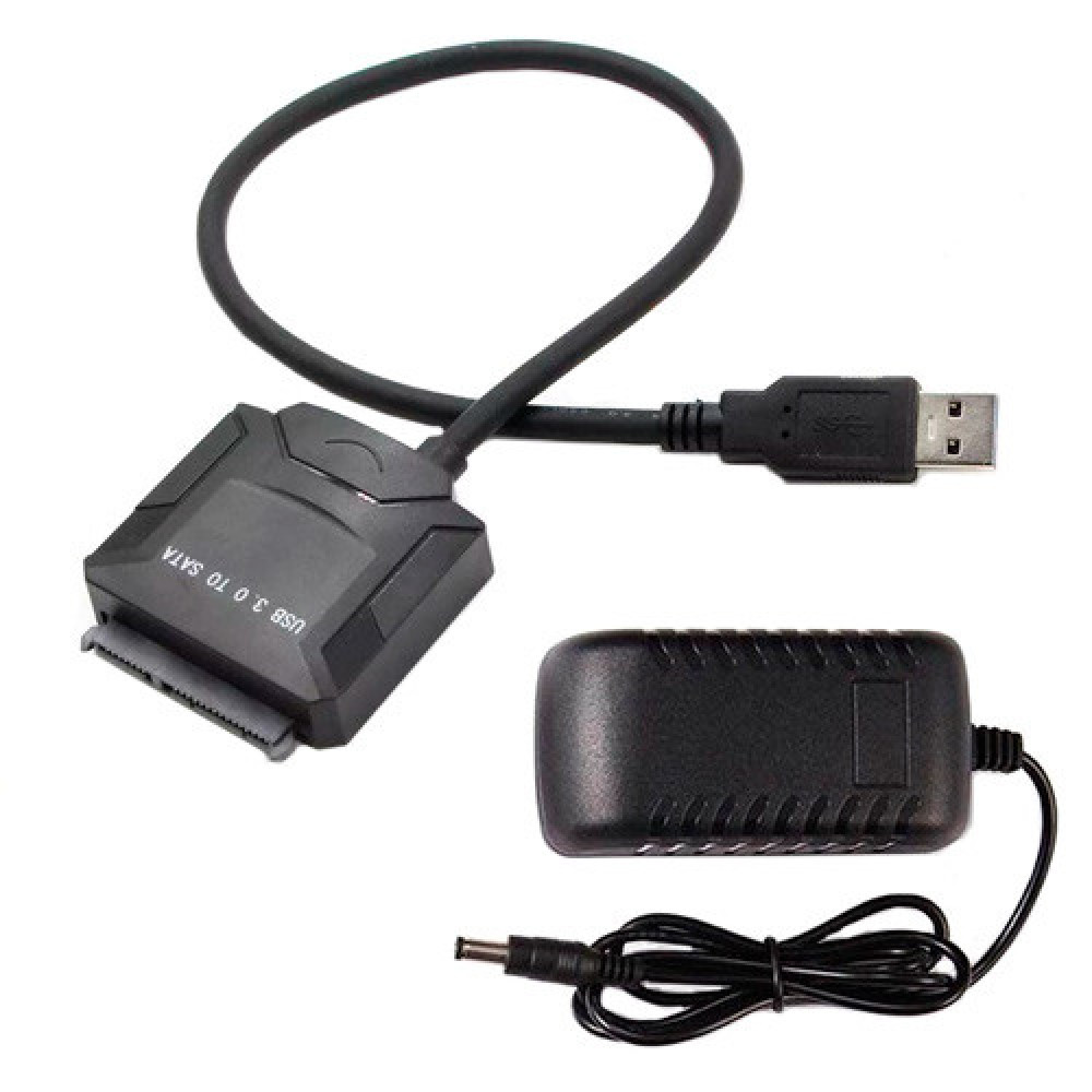 Адаптер USB 3.0 – SATA 2.5/3.5 для HDD SSD скорость 5Гбит/с с блоком питания