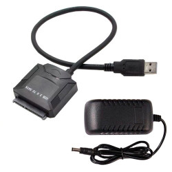 Адаптер USB 3.0 – SATA 2.5/3.5 для HDD SSD скорость 5Гбит/с с блоком питания