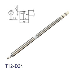 Жало T12-D24 клин для паяльника и станций Hakko T12, сменный наконечник паяльный