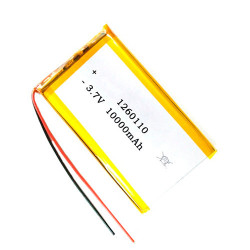 Аккумулятор литий-полимерный 1260110 Li-pol 3.7В 10000мАч для Powerbank планшетов/GPS схема защиты PCM