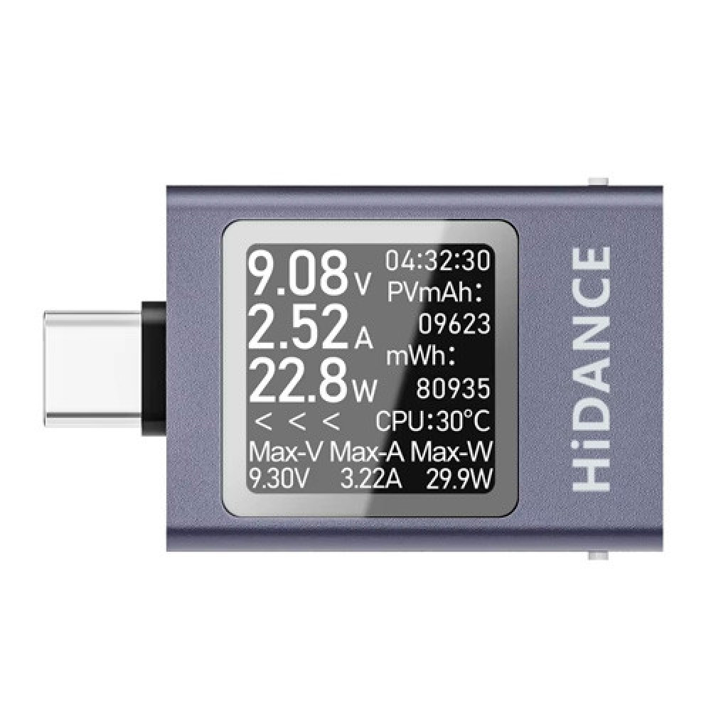 USB тестер Hidance HDC-085C с поддержкой Type-C — измерение тока, напруги і емкости
