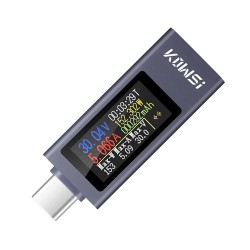 USB тестер KWS-2302C Type-C 4–30 В 0–12 А для измерения тока, напруги, мощности і енергии
