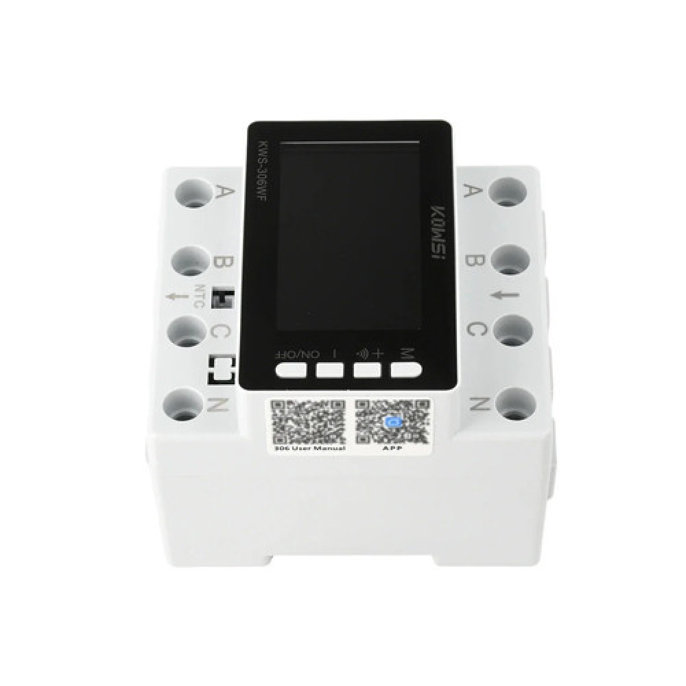 Wi-Fi счётчик электроэнергии трёхфазный 220 В 80 А KWS-306WF на DIN-рейку с защитами и мониторингом