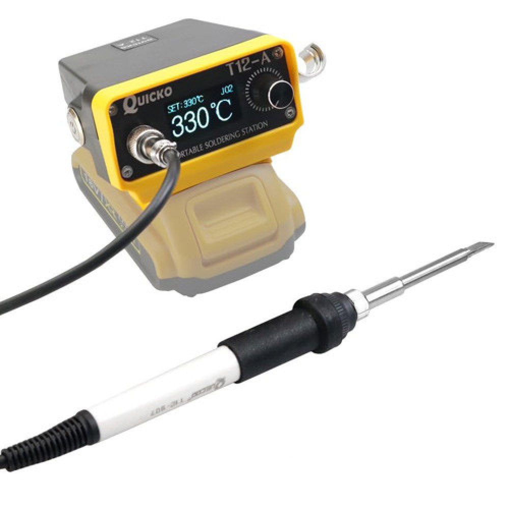 Портативная паяльная станция Quicko T12 A 72Вт 12 24В OLED STM32 Dewalt 18 20В T12  разъем жала GX12 5