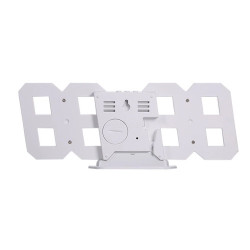 Часи електронние LED LY 1089 настольние настенние будильник дата температура USB 5В CR2032 белая підсвітка 225x83x27 мм