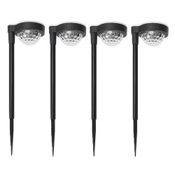 Садовый фонарь на солнечной батарее 4 шт 38 см LED теплый свет датчик освещения IP44 для сада дорожек