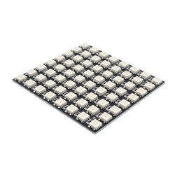 Матрица светодиодна WS2812B 8x8 64 LED RGB адресна панель 5В 24 бит 256 уровней SMD 5050 66x66 мм