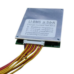 BMS контролер 10S 60А 36В плата защити Li ion с балансиром заряд 10А разряд 60А для аккумулятора 10 елементов