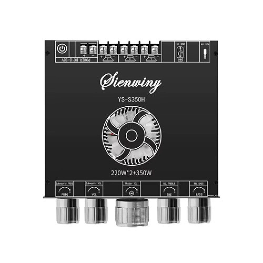 Аудио усилитель для колонок мощность звука 2.1 2x220вт + 350вт Bluetooth 5.1 YS-S350H TD5165A AUX USB