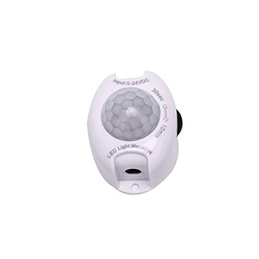 Инфракрасний датчик движения PIR 5-24В 5А для LED стрічки 30-600с 120° 3-5м автоматичеський виключатель 48x35x31мм