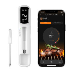 Термометр кулинарний Bluetooth INKBIRD INT-11-B щуп 100мм диапазон 10-100C аккумулятор 500мач дисплей для гриля духовки коптильни