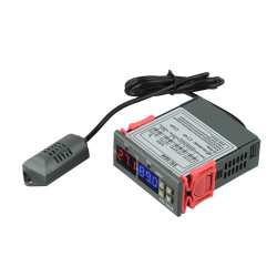 Контроллер температуры и влажности STC-3028 220В 10А -20-80C 0-100 процент 2 реле цифровой регулятор термогигростат 88x75x35мм