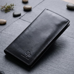 Вертикальное кожаное портмоне унисекс GRANDE PELLE 11556 Синий