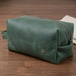 Шкіряна косметичка унісекс GRANDE PELLE 11573 Зелений