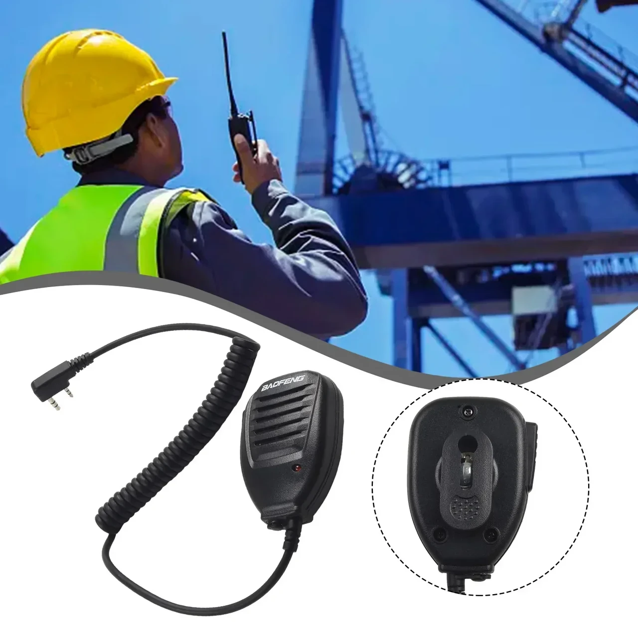 Микрофон-манипулятор тангента TG-01 для раций BAOFENG KENWOOD HYT WOUXUN